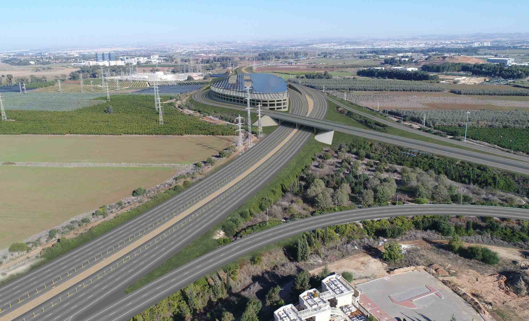 מחלף תקווה באדיבות נתיבי איילון | ארקאפקט עדי בואנו