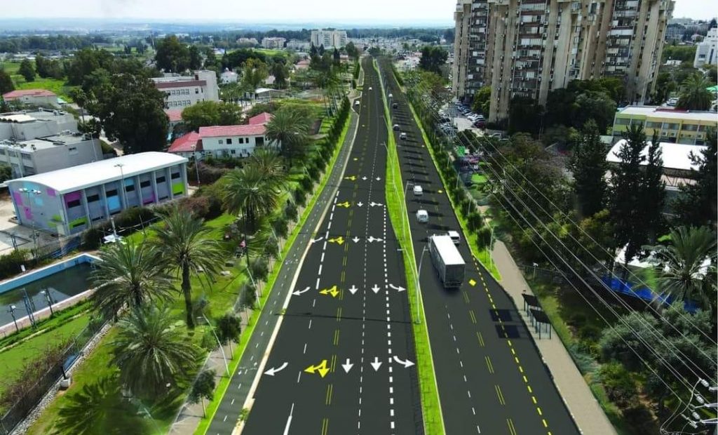 הדמיה של הפיתוח המקודם היום בכביש 40: נתיבי ישראל